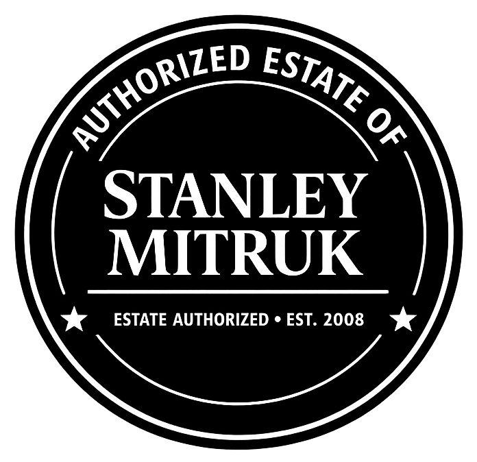 A circular seal reading "Authorized Estate of Stanley Mitruk Estate Authorized - Established 2008."